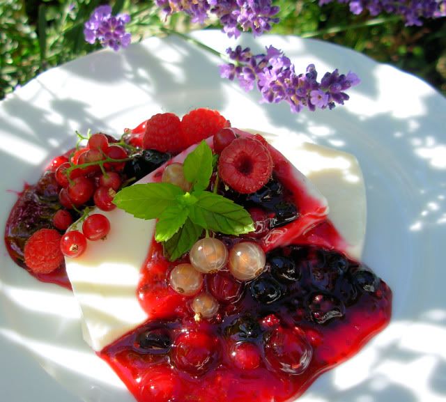 Vanilla Cream Terrine with a Compote of Mixed Summer Berries